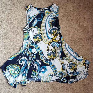 Jules and Leopold Women's Peplum Paisley Top